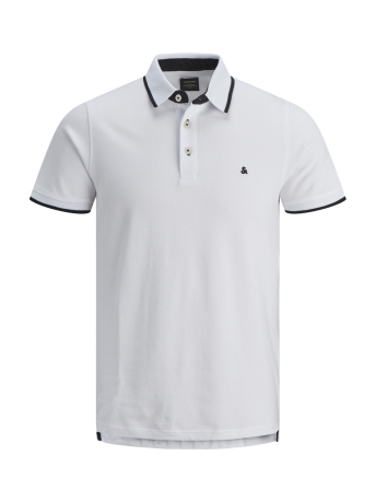 Jack & Jones Polo JJEPAULOS POLO SS NOOS 12136668 White/SLIM FIT