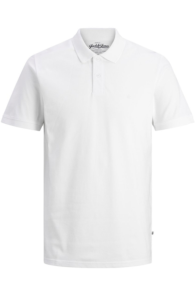 JJEBASIC POLO SS NOOS 12136516 White/SLIM FIT