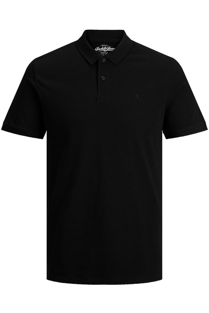 JJEBASIC POLO SS NOOS 12136516 Black/SLIM FIT