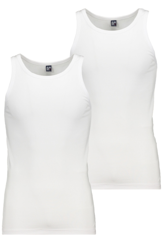 Alan Red witte heren t-shirt | Vooraanzicht