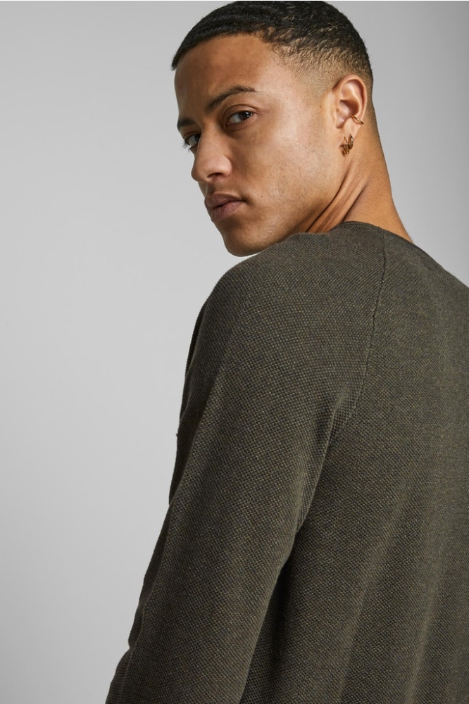 Jack & Jones groene heren trui | Close up
