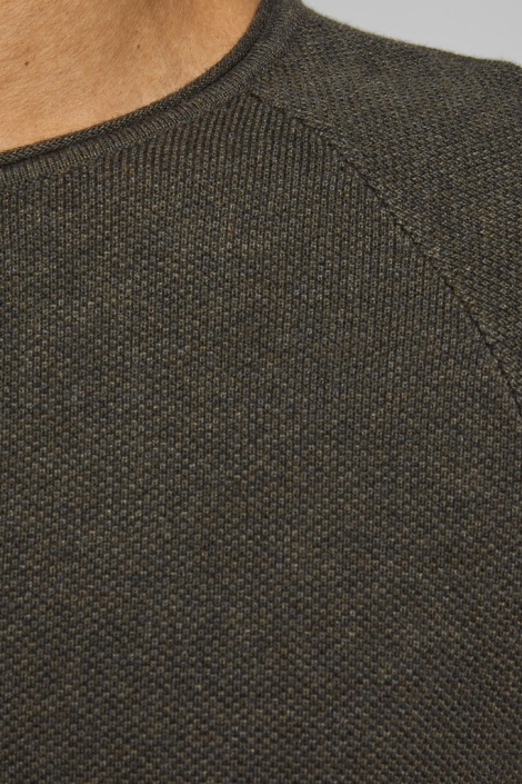Jack & Jones groene heren trui | Close up