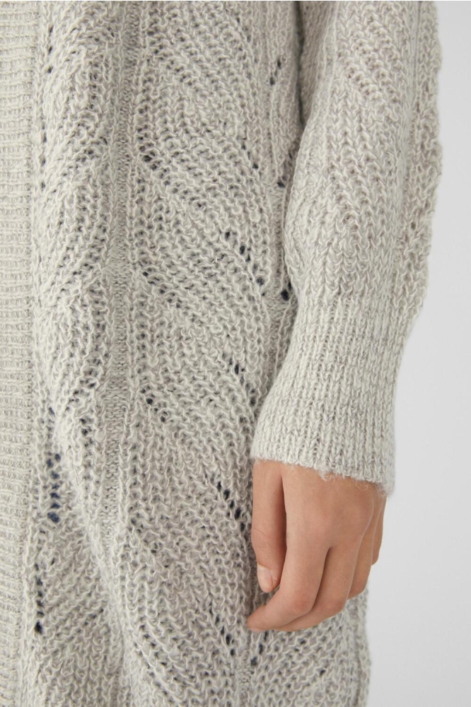 OBJNOVA STELLA L/S KNIT CARDIGAN NOOS 23030187 Humus/MELANGE