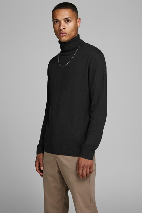 Jack & Jones zwarte heren trui | Model vooraanzicht