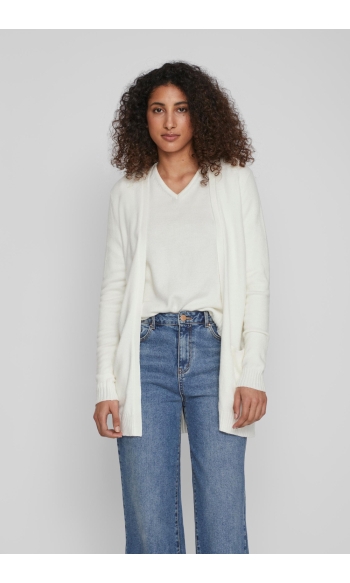 VIRIL L/S OPEN KNIT CARDIGAN-NOOS 14044041 White Alyssum STB
