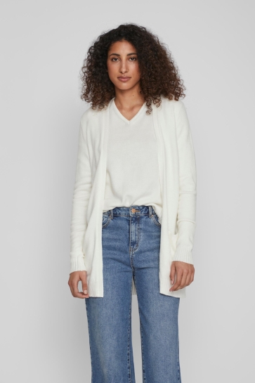 Vila Vest VIRIL L/S OPEN KNIT CARDIGAN-NOOS 14044041 White Alyssum STB