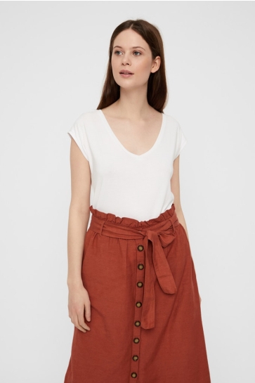 Pieces T-shirt PCKAMALA TEE NOOS 17095260 Bright White
