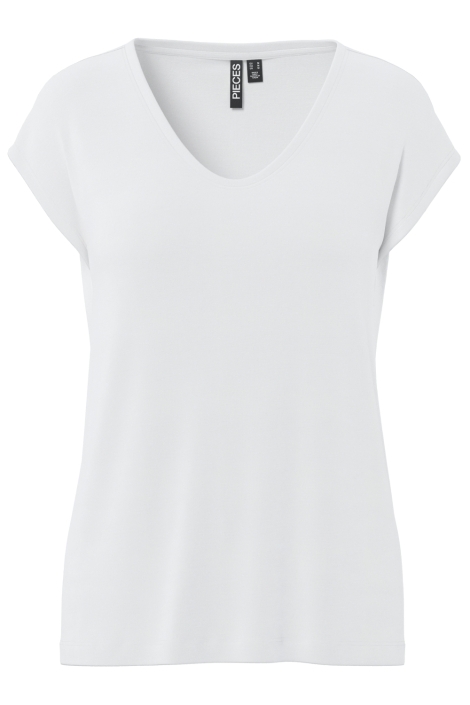 Pieces witte dames t-shirt | Vooraanzicht