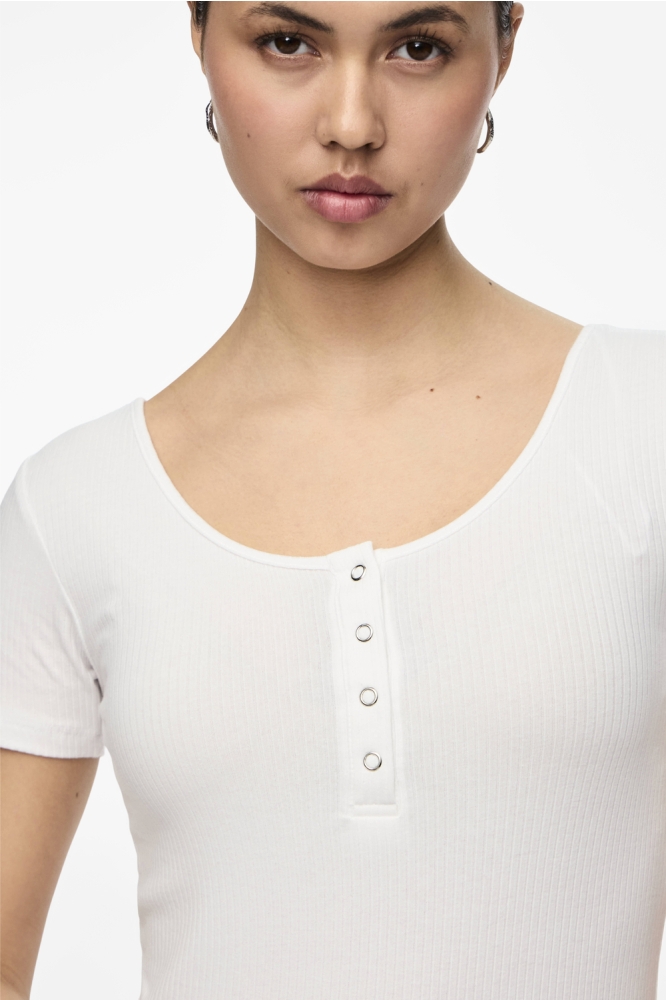 PCKITTE SS TOP NOOS BC 17101439 Bright White