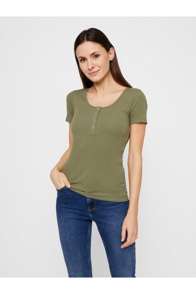 Pieces groene dames t-shirt