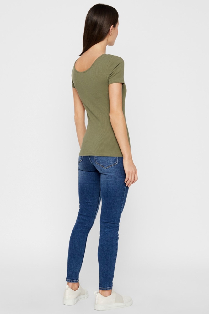 Pieces groene dames t-shirt