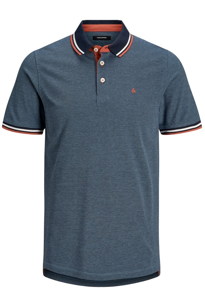 JJEPAULOS POLO SS NOOS 12136668 Denim Blue/SLIM FIT