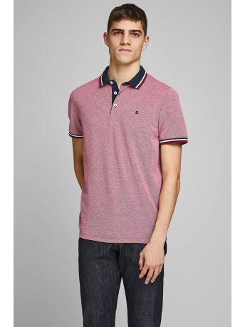 Jack & Jones Polo JJEPAULOS POLO SS NOOS 12136668 Rio Red/SLIM FIT