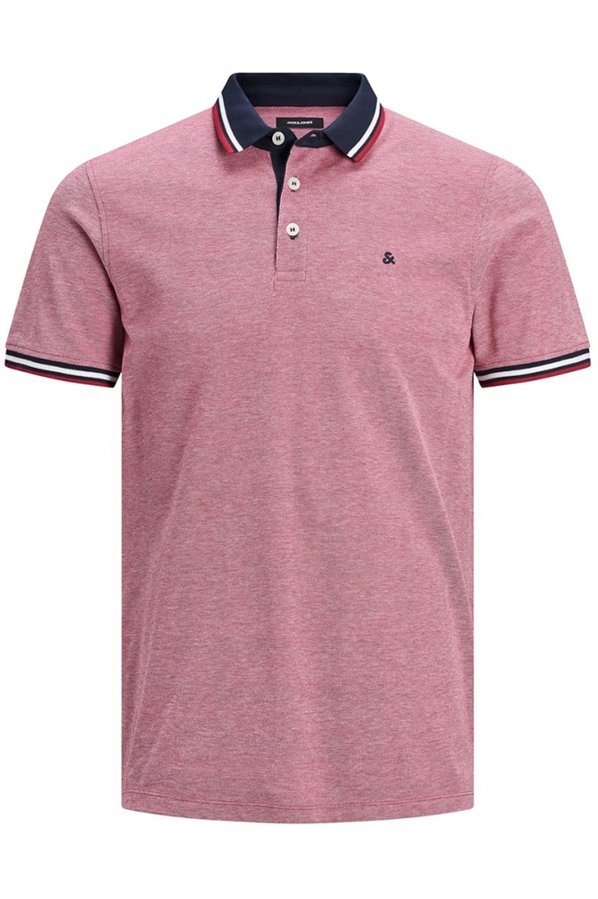 JJEPAULOS POLO SS NOOS 12136668 Rio Red/SLIM FIT