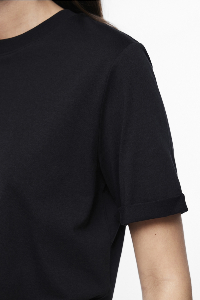 Pieces zwarte dames t-shirt | Close up