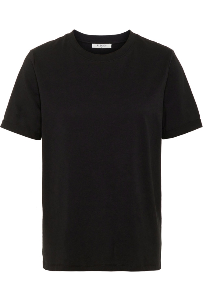 Pieces zwarte dames t-shirt | Vooraanzicht