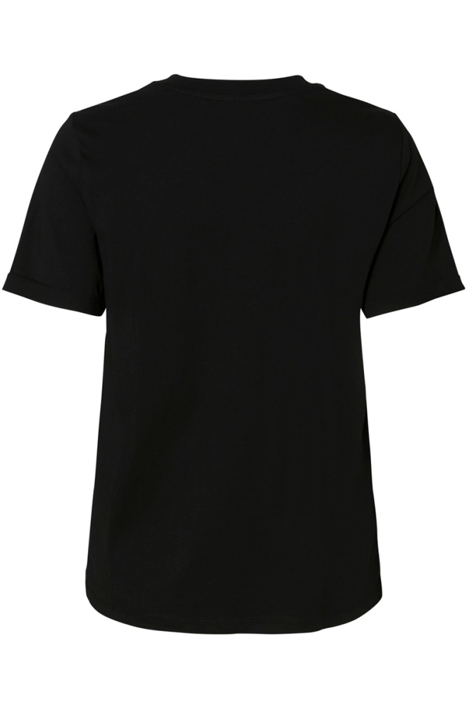 Pieces zwarte dames t-shirt | Achteraanzicht