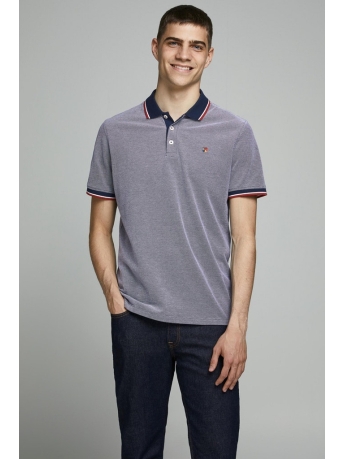 Jack & Jones Polo JPRBLUWIN POLO SS STS 12169064 Mood Indigo/REG W. WHI