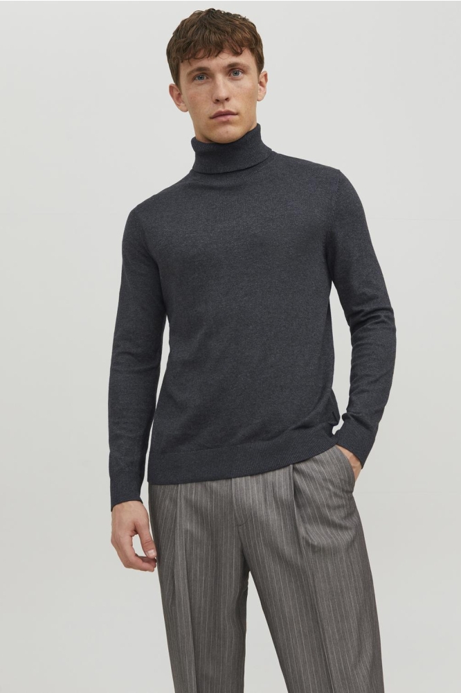 Jack & Jones grijze heren trui | Model vooraanzicht