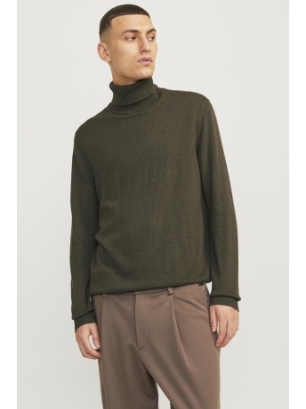 Jack & Jones Trui JJEEMIL KNIT ROLL NECK NOOS 12157417 Olive Night/MELANGE