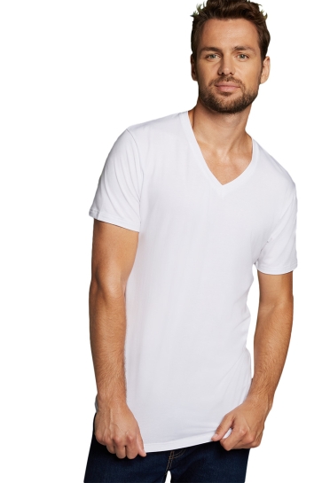Bamboo basics T-shirt VELO BASICS KNITTED OPTICAL WHITE