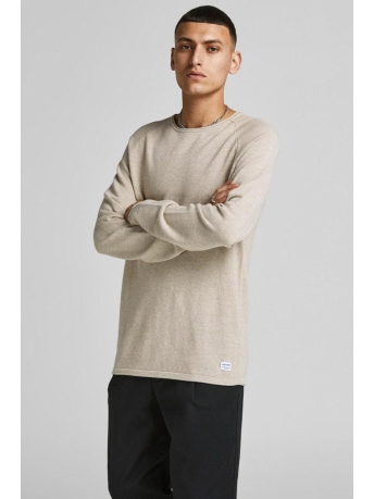 Jack & Jones Trui JJEHILL KNIT CREW NECK NOOS 12157321 OATMEAL/MELANGE