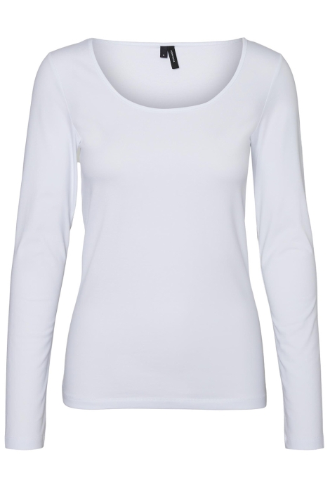vmmaxi my ls soft 10228809 uneck t-shirt ga noos moda vero white bright