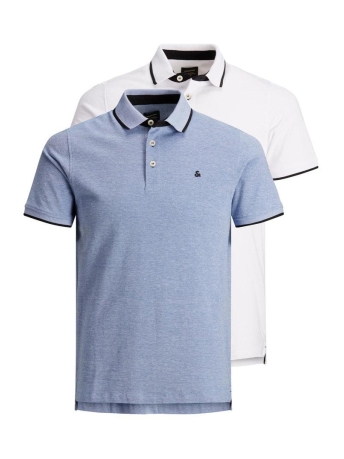 Jack & Jones Polo JJEPAULOS POLO SS 2PK MP 12191216 Bright Cobalt/White