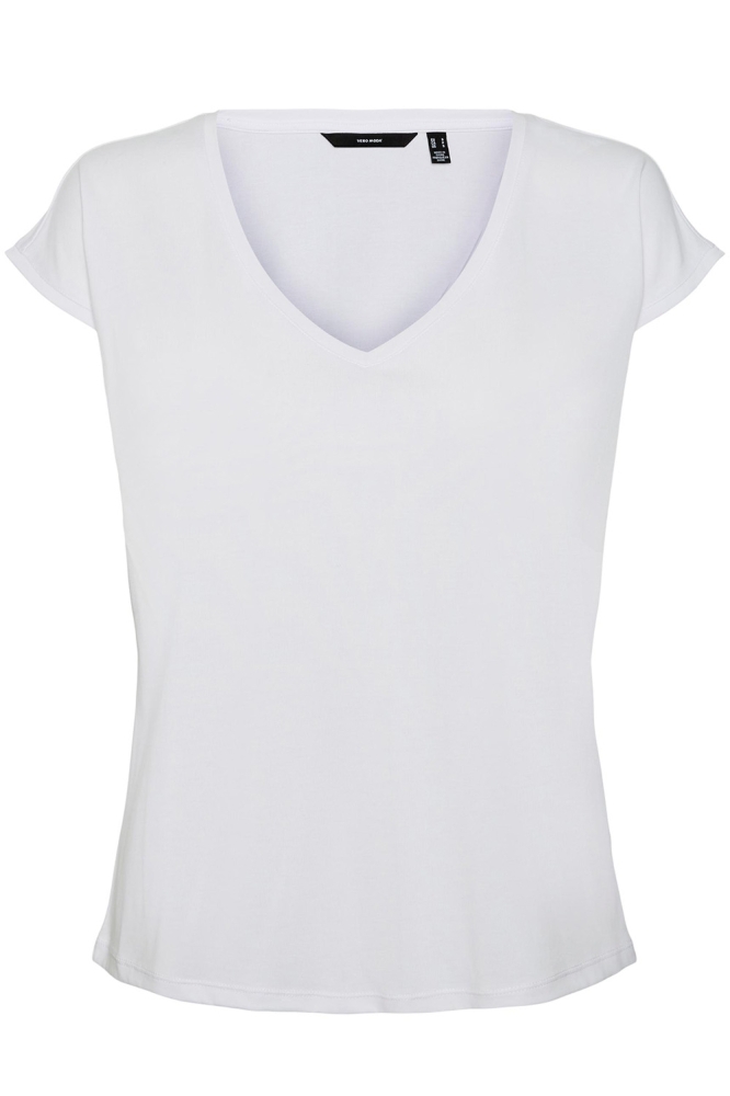 bright ss v-neck vmfilli moda ga vero t-shirt white noos 10247666 tee