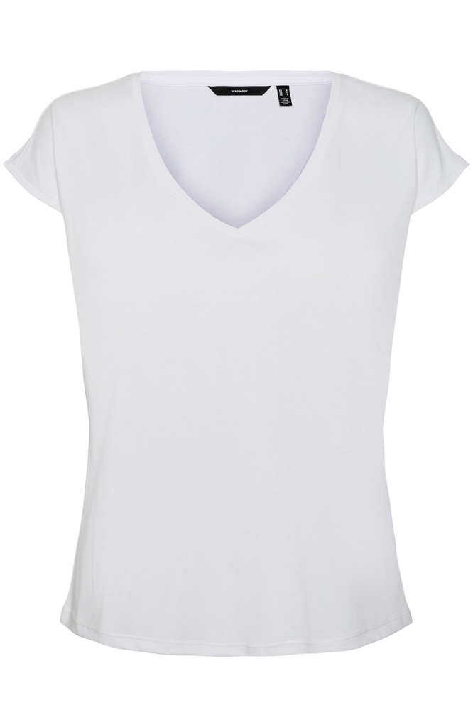 VMFILLI SS V-NECK TEE GA NOOS 10247666 BRIGHT WHITE