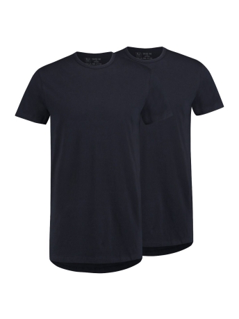 RJ Bodywear T-shirt ROTTERDAM O NECK 2 PACK DONKERBLAUW