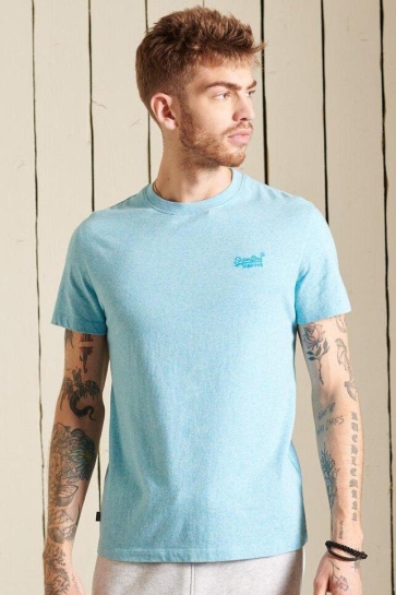 Superdry T-shirt VINTAGE LOGO EMB TEE M1011245A TURQUOISE SEA GRIT 5WW