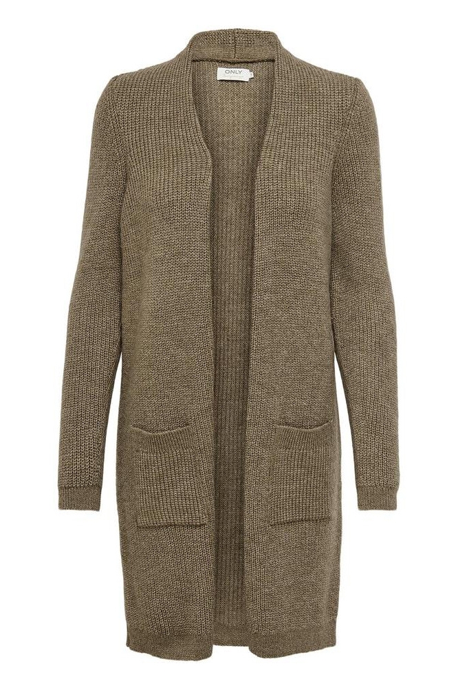 Only bruine dames vest | Vooraanzicht