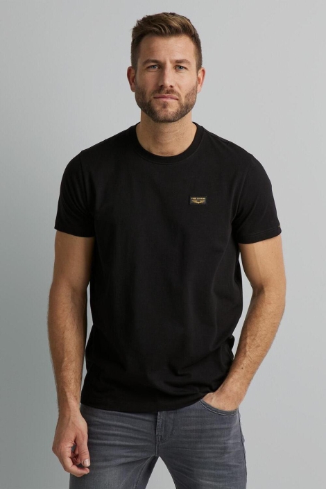 PME legend zwarte heren t-shirt | Model vooraanzicht
