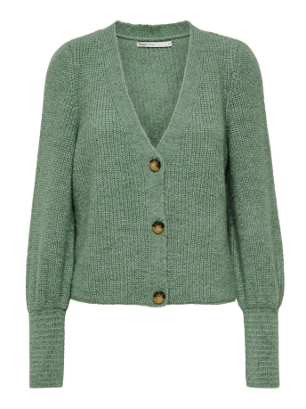 Only Vest ONLCLARE L/S CARDIGAN KNT NOOS 15209307 GRANITE GREEN/W. MELANGE