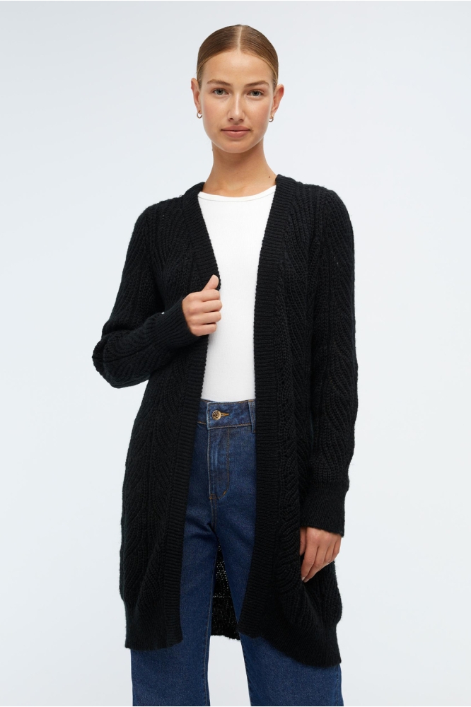 OBJNOVA STELLA L/S KNIT CARDIGAN NOOS 23030187 Black