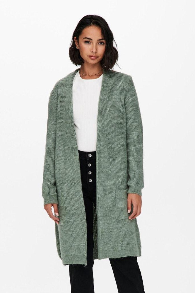 ONLJADE L/S CARDIGAN KNT NOOS 15179815 Granite Green/W. MELANGE