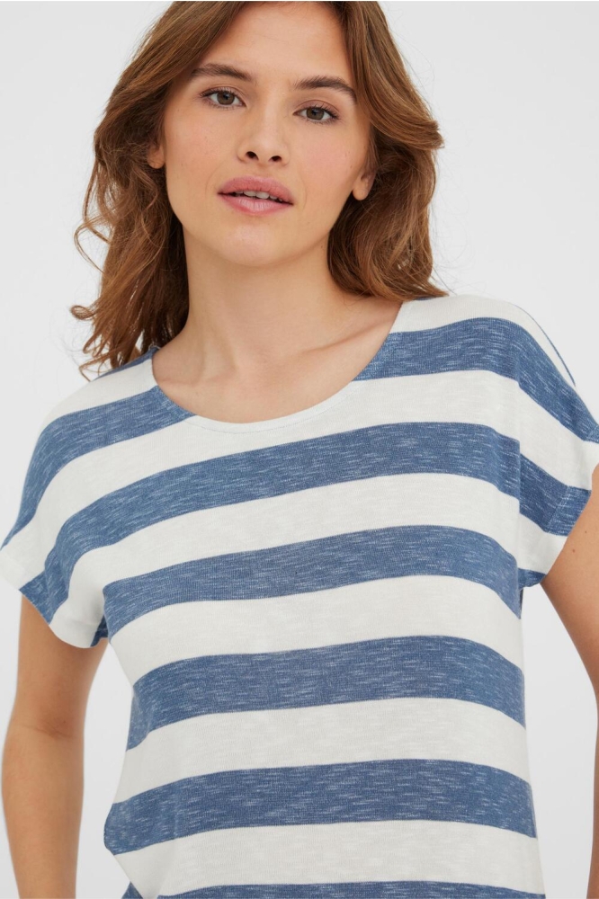 VMWIDE STRIPE S/L TOP GA NOOS 10190017 CHINA BLUE/SNOW WHITE