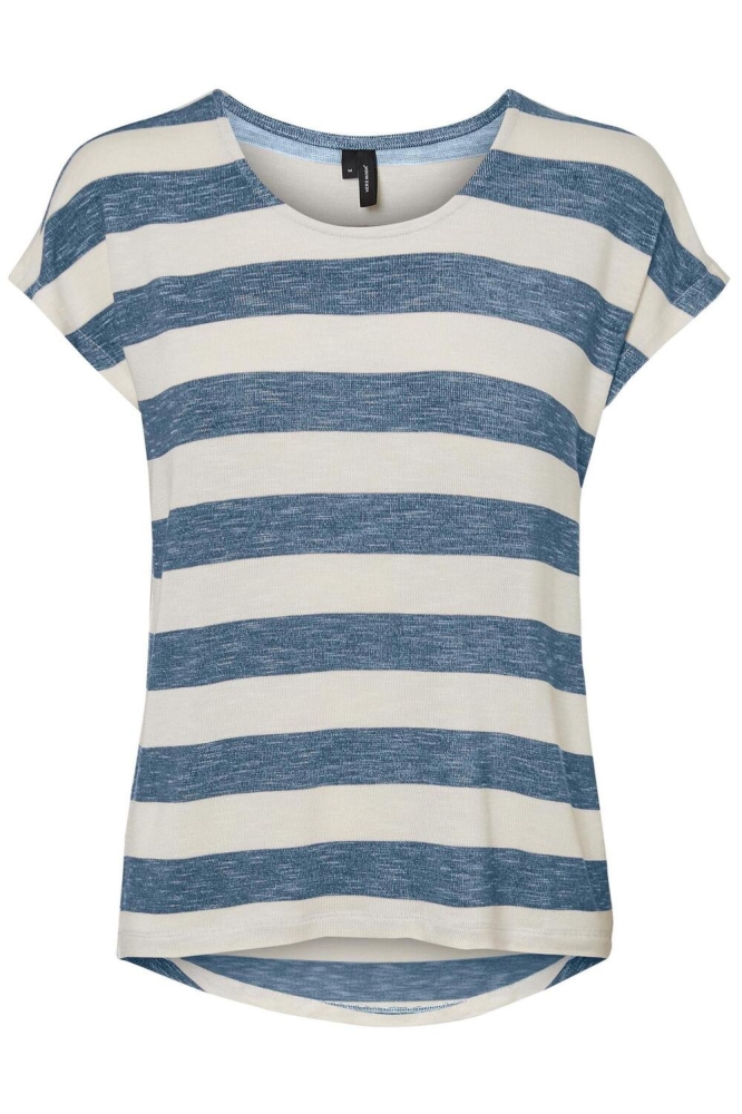 VMWIDE STRIPE S/L TOP GA NOOS 10190017 CHINA BLUE/SNOW WHITE