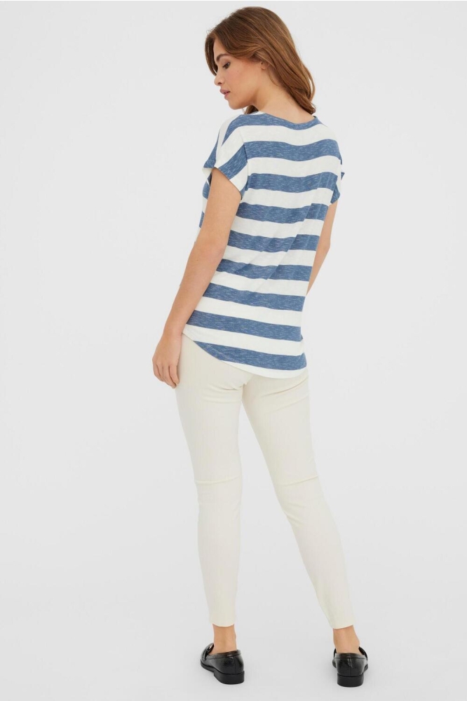 VMWIDE STRIPE S/L TOP GA NOOS 10190017 CHINA BLUE/SNOW WHITE