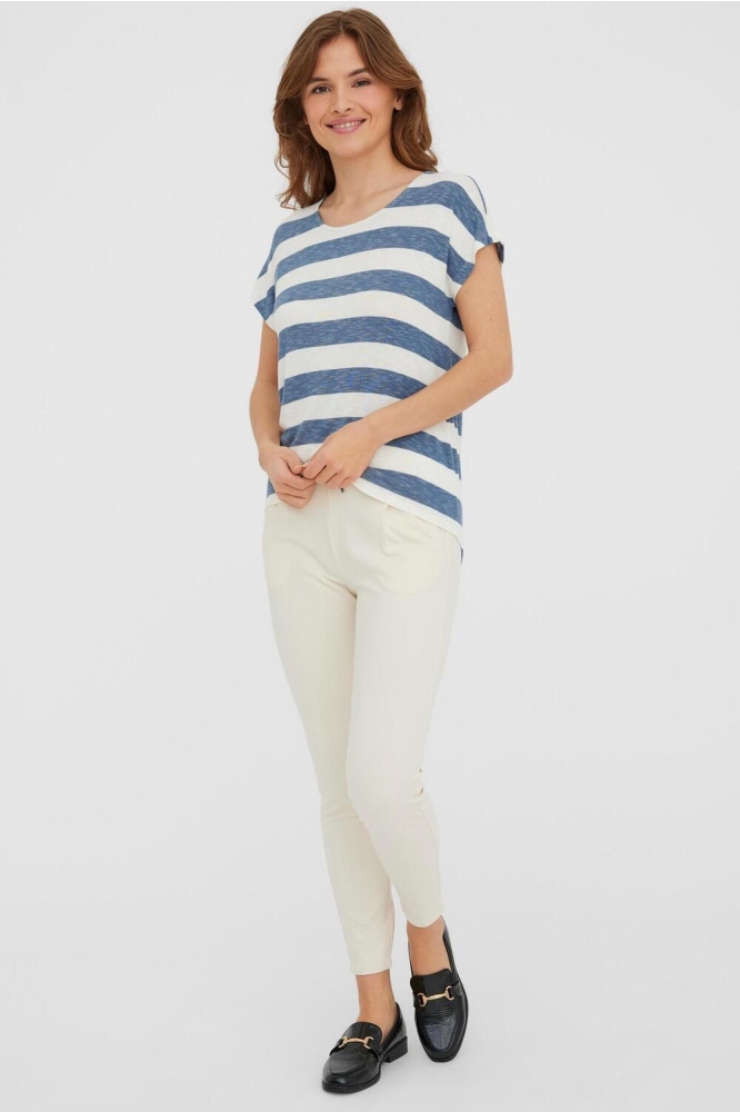 VMWIDE STRIPE S/L TOP GA NOOS 10190017 CHINA BLUE/SNOW WHITE