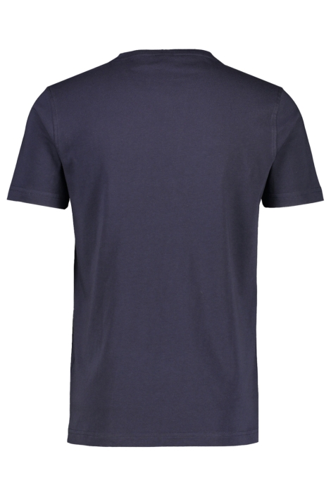 Lerros blauwe heren t-shirt | Achteraanzicht