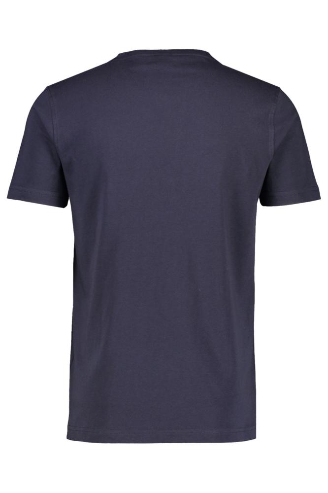 Lerros blauwe heren t-shirt | Achteraanzicht