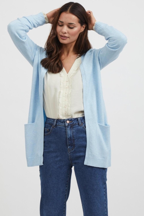 Vila blauwe dames vest