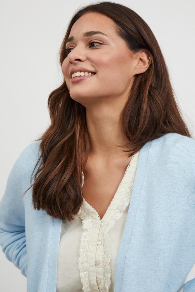 Vila blauwe dames vest