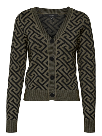 Vero Moda Vest VMARIA LS V-NECK CARDIGAN 10270916 BLACK/W. IVY GRE