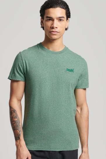 Superdry T-shirt ESSENTIAL LOGO EMB TEE M1011245A BRIGHT GREEN GRIT
