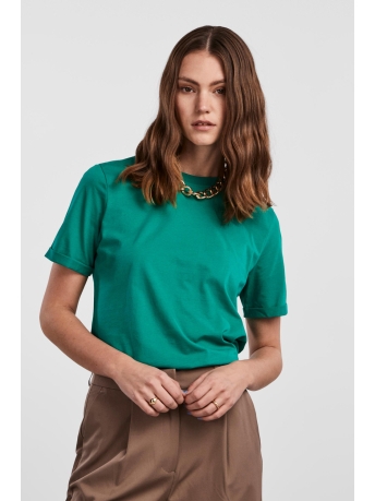 Pieces T-shirt PCRIA SS FOLD UP SOLID TEE NOOS BC 17086970 PARAKEET