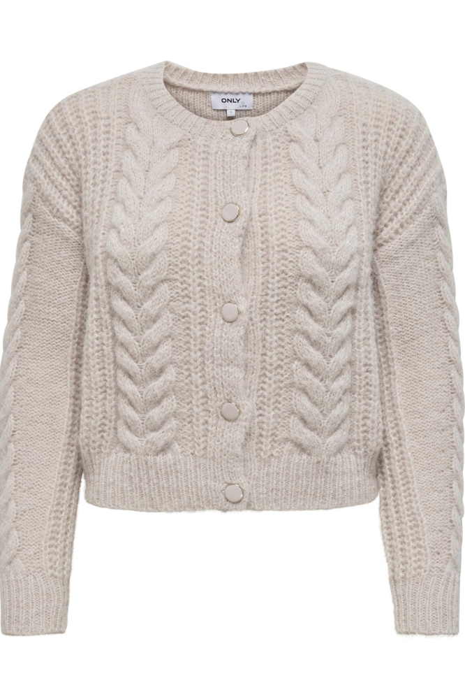 ONLTUNDRA LIFE O-NECK CARDIGAN KNT 15239353 PUMICE STONE