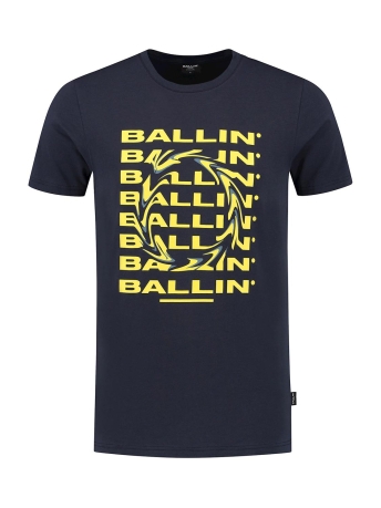 Ballin T-shirt T SHIRT WITH SWIRL FRONT PRINT 22039117 NAVY 07